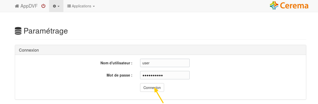 Connexion utilisateur